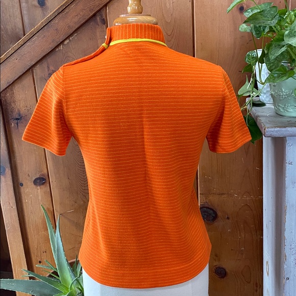 Vintage 70s Short Sleeve Knit Stripe Top - Picture 4 of 5